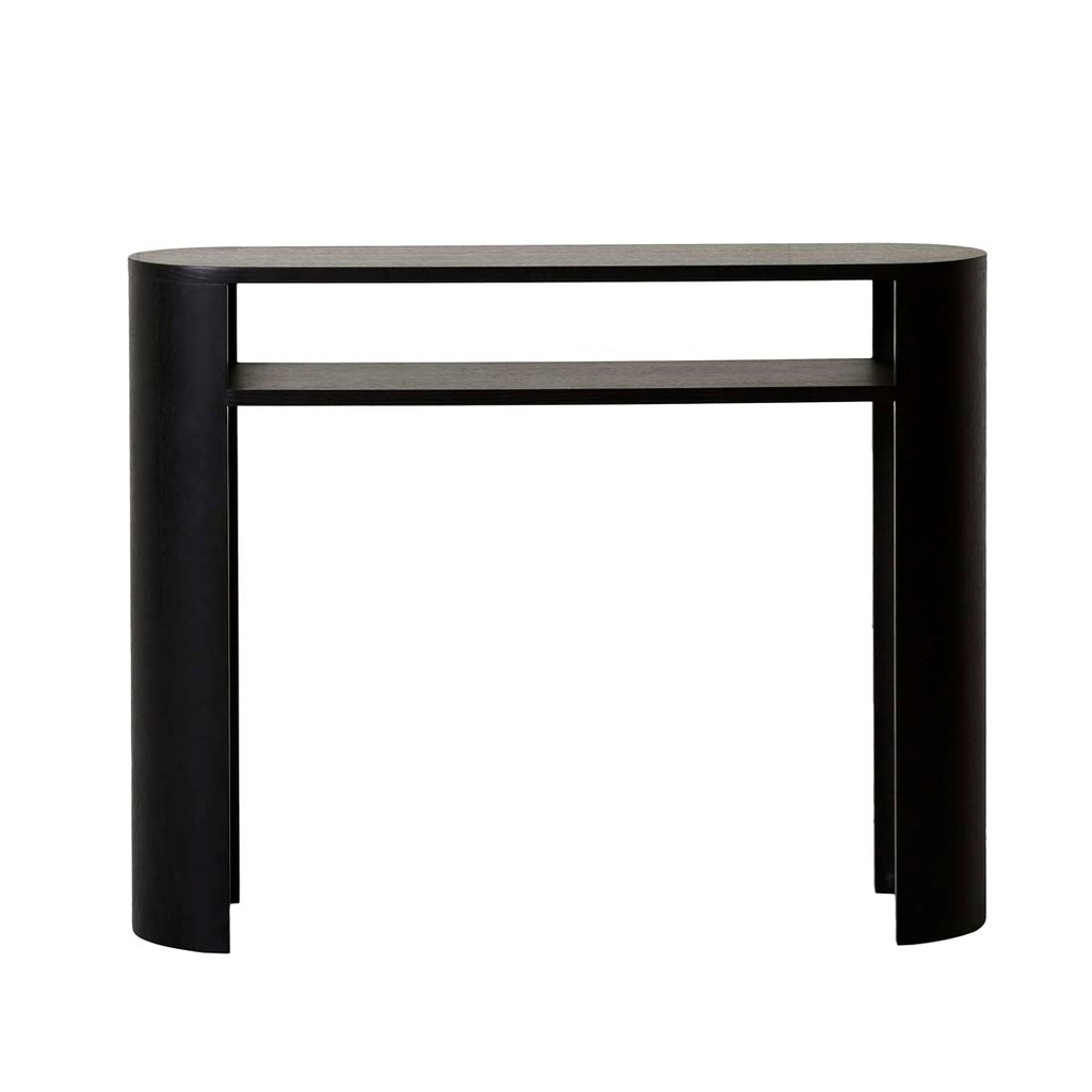 Classique Oval Shelf Console - Matt Dark Oak