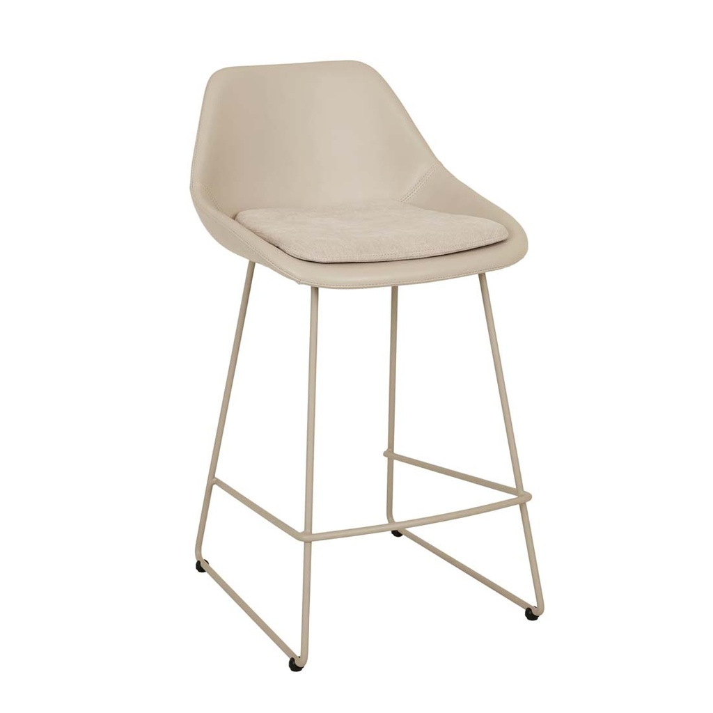 Cooper Barstool - Sandstone PU - Almond Milk