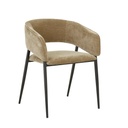 Eliza Dining Armchair - Soft Russet - Black Metal
