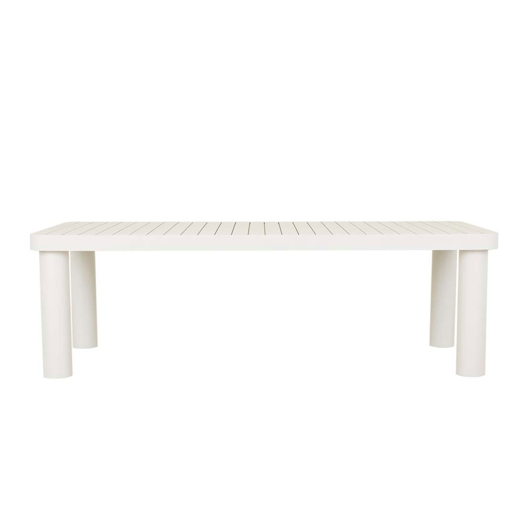 Frankie Outdoor Dining Table - Aluminium White