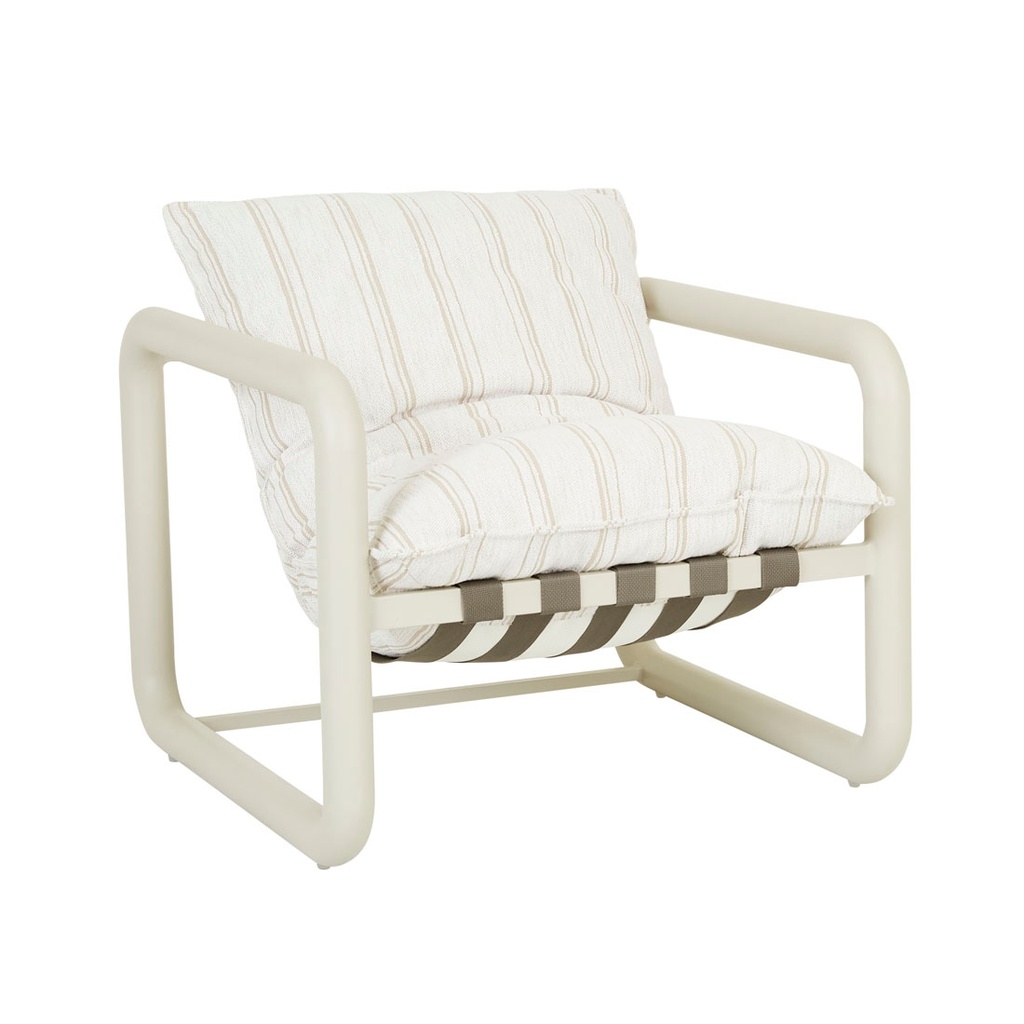 Frankie Tube Occasional Chair - Natural Clay Stripe - Sandcastle