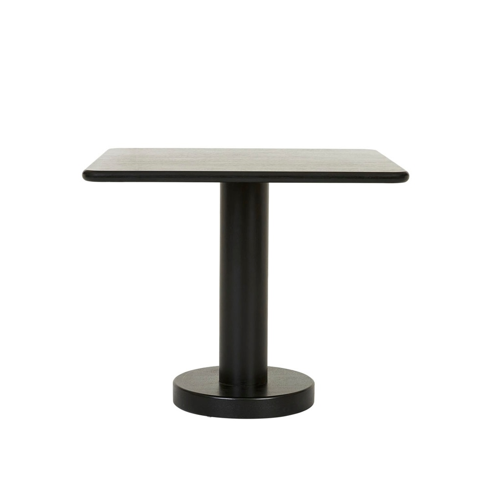 Freddie Square Dining Table - Matt Black Oak
