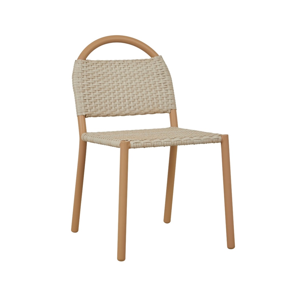Jules Woven Outdoor Dining Chair - Shell - Ginger