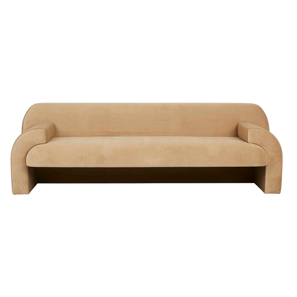 Juno Aubury 3 Seater Sofa - Camel Velvet