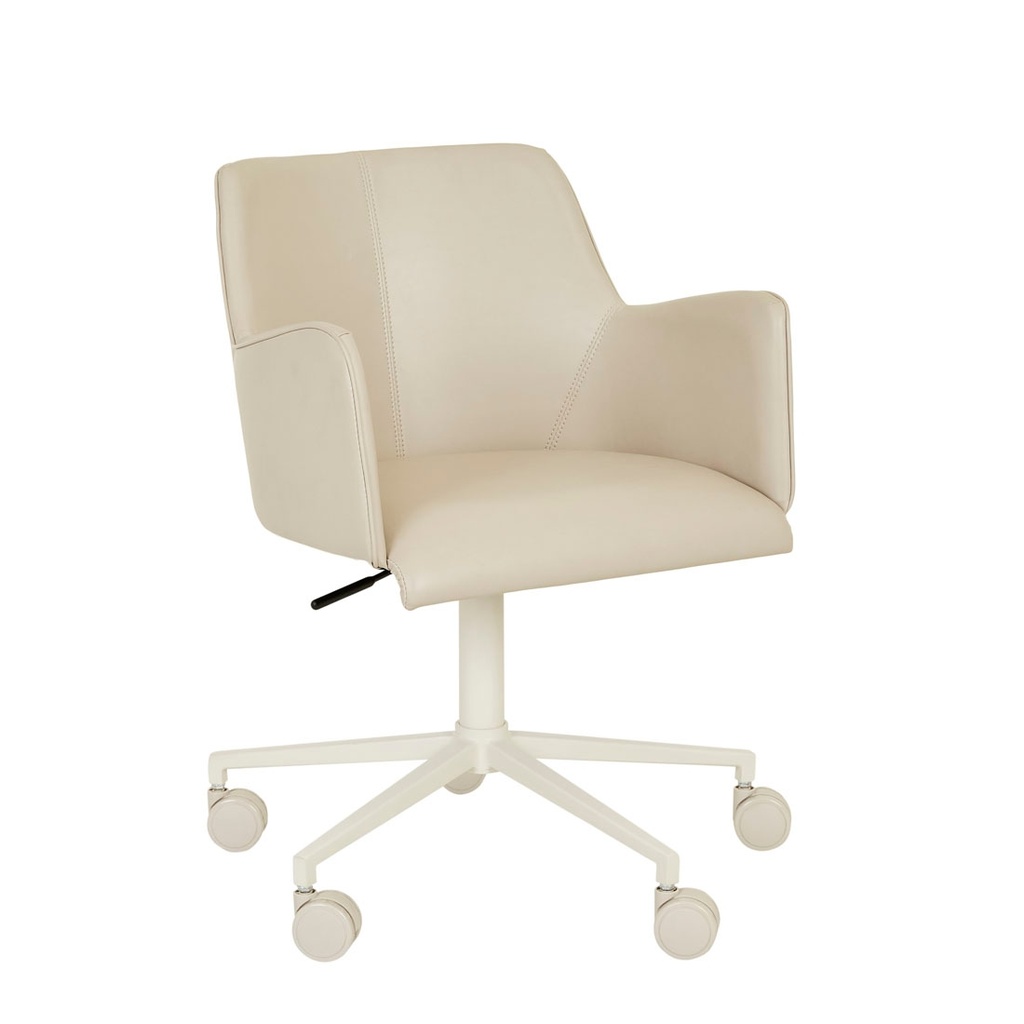 Lennox Office Chair - Sandstone PU - Matt Bone