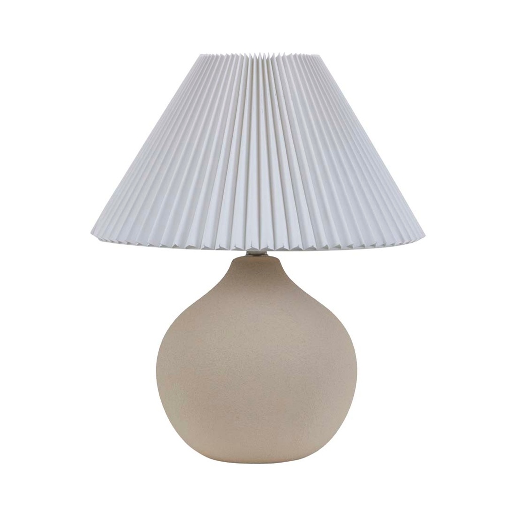 Lorne Ball Table Lamp - Nude Sand - White