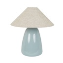 Lorne Pebble Large Table Lamp - Powder Blue - Oatmeal