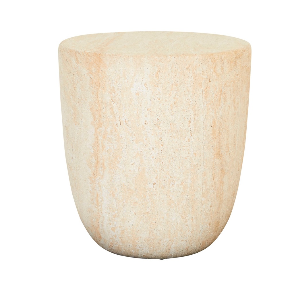 Lucia Sphere Side Table - Faux Natural Travene