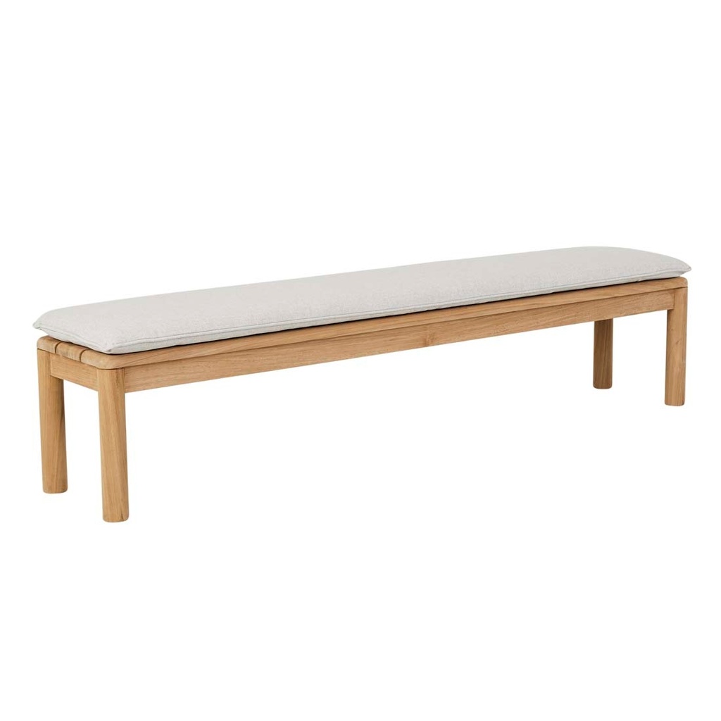 Lucy Bench Seat - Oyster - Natural Teak