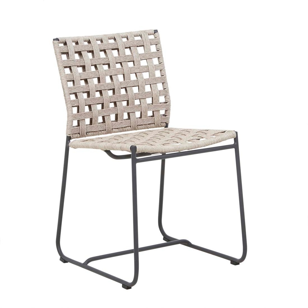 Marina Square Dining Chair - Shell - Graphite