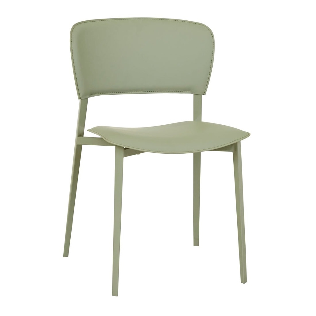 Matilda Dining Chair - Moss PU - Matt Moss