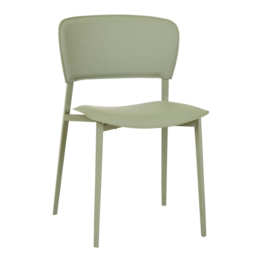Matilda Dining Chair - Moss Recycled Leather - Matt Moss