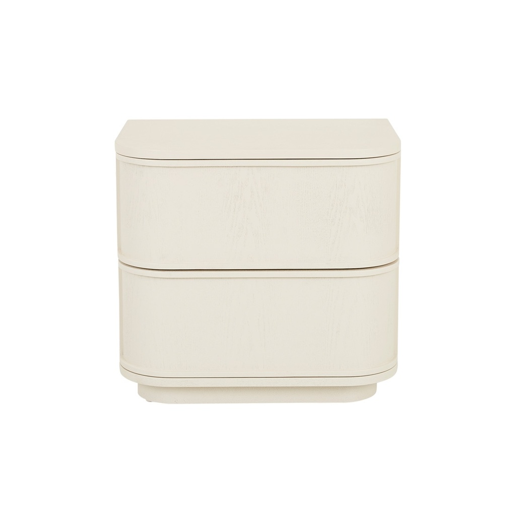 Miller 2 Drawer Bedside - Porcelain
