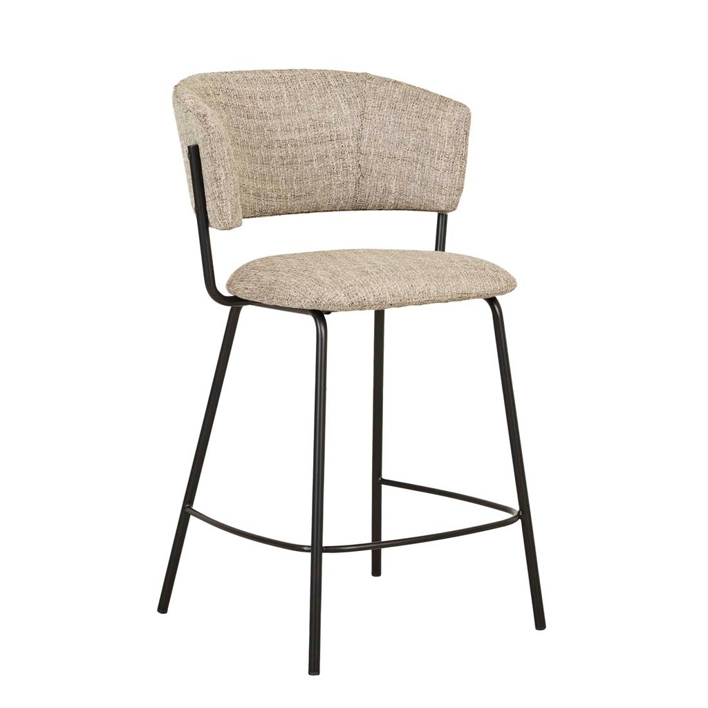 Mimi Barstool - Pepper Weave - Black Metal