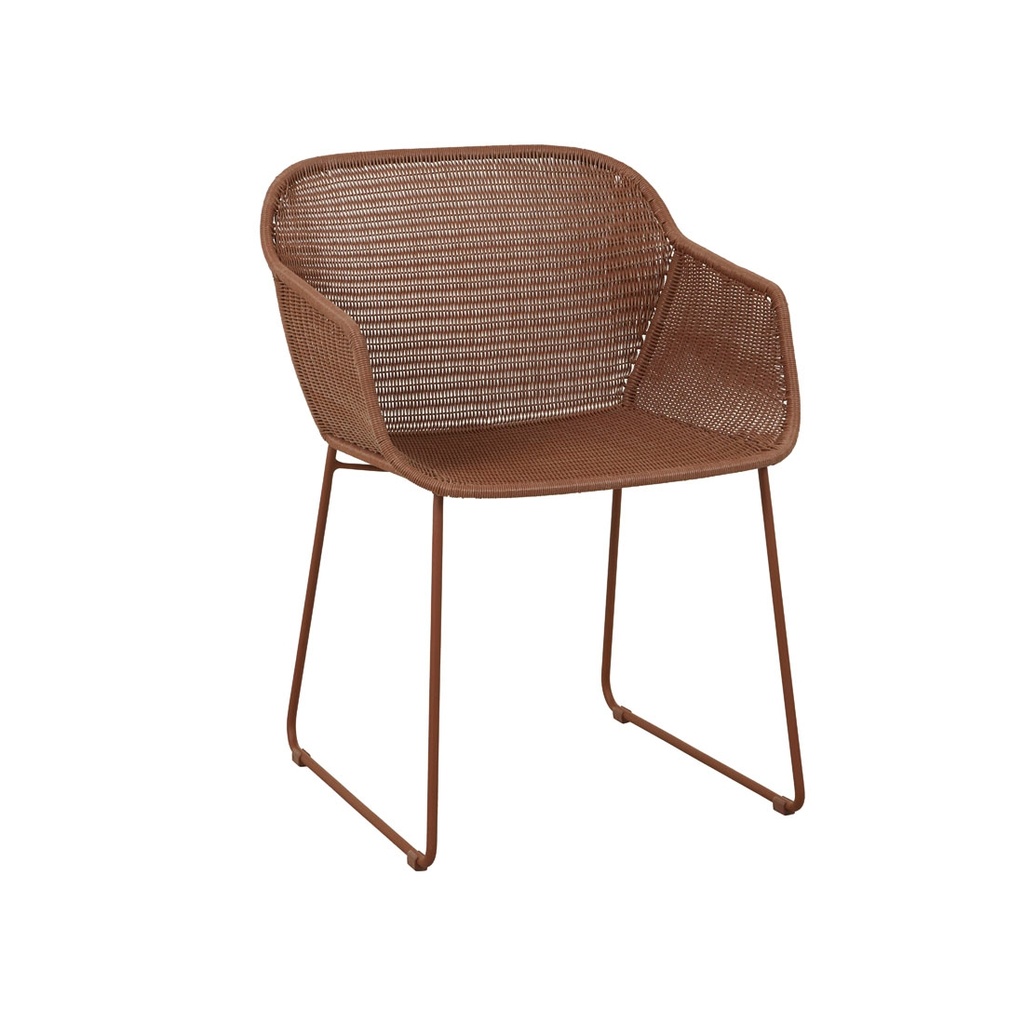 Montana Sleigh Dining Armchair - Brique Resin - Brique