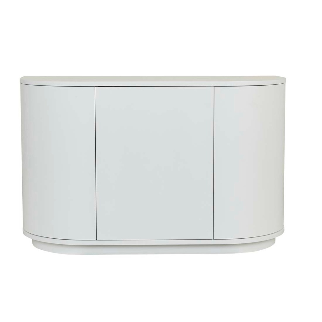 Oberon Crescent Storage Unit - White Grain Ash