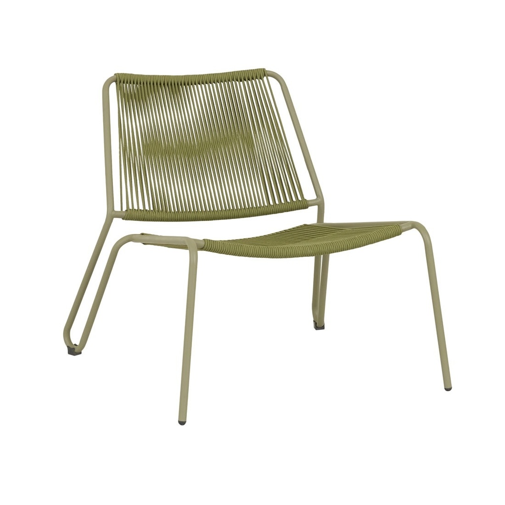 Pier Pipe Linear Occasional Chair - Olive Green
