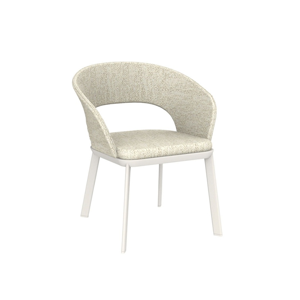 Portsea Vogue Dining Armchair - Oat - Ivory White