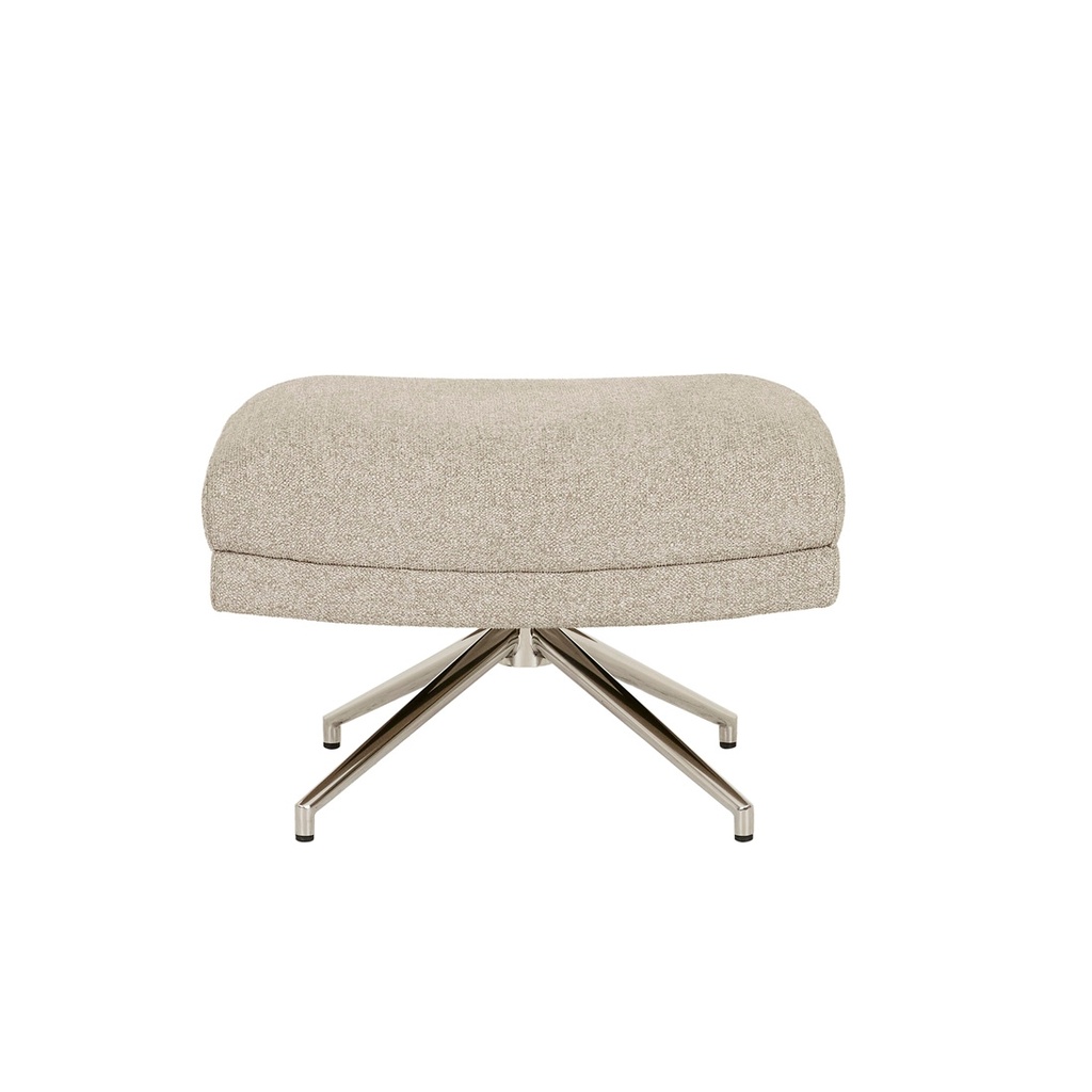 Rowan Ottoman - Fawn Speckle - Chrome