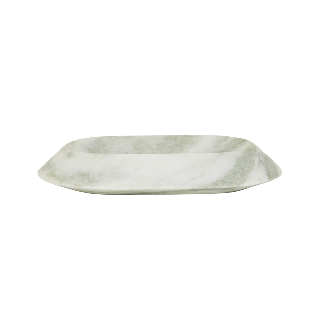 Rufus Bevel Oval Bowl Small - Green Onyx