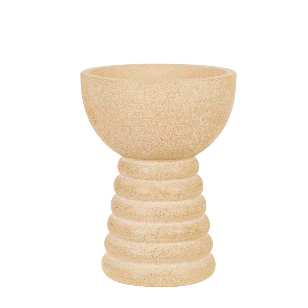 Rufus Column Goblet Bowl - Matt Butterscotch