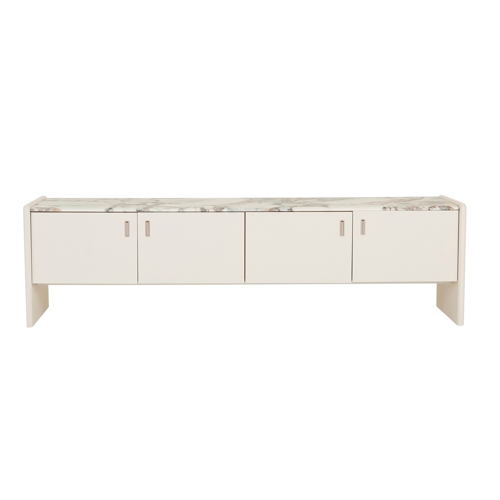 Pearce Entertainment Unit - Matt Ocean Marble - Bone