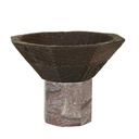 Theron Zenith Small Bowl - Celestial Marble - Mocha Mango Wood