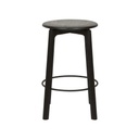 Tolv Glide Backless Barstool - Black Onyx