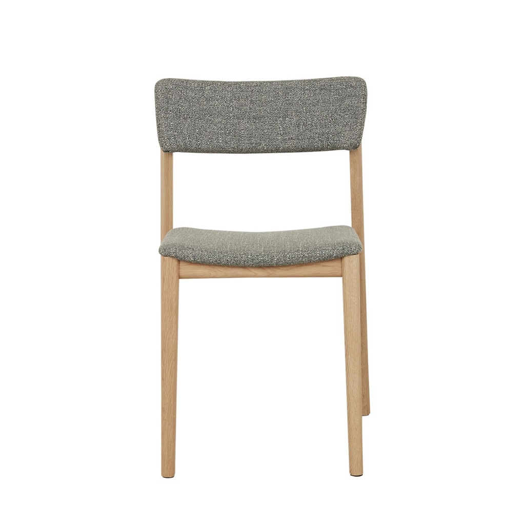Tolv Poise Upholstered Back Dining Chair - Woven Caribbean - Light Oak