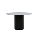 Tolv Tathra Dining Table - White Marble - Black Onyx