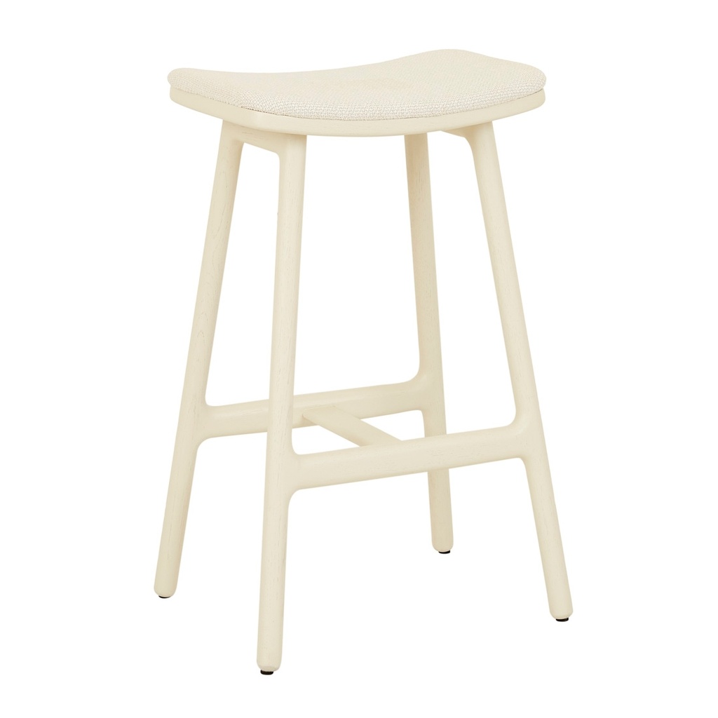 Tolv Odd Upholstered Barstool - Chalk - Bone