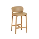 Tolv Pinta Upholstered Barstool - Arena Leather - Light Oak