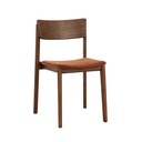 Tolv Poise Upholstered Dining Chair - Russet - Espresso Oak