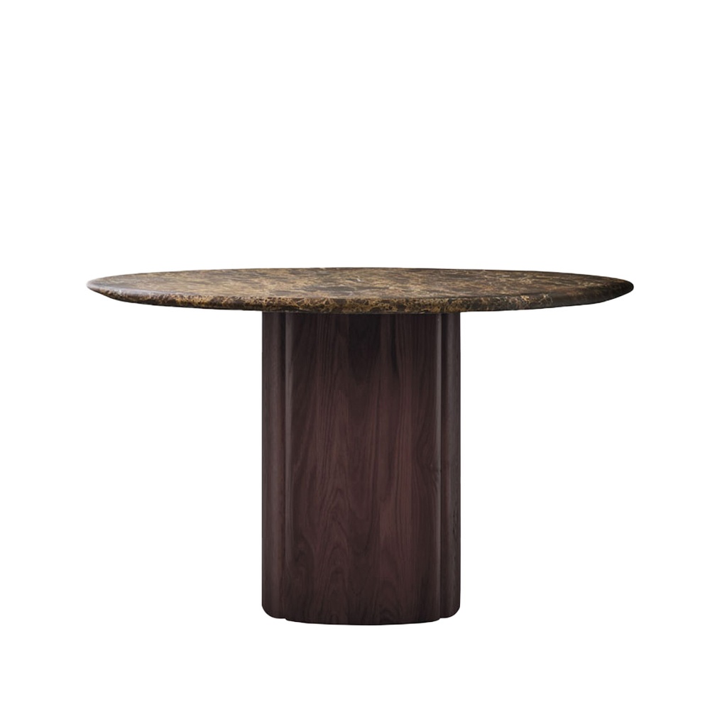 Tolv Tathra Dining Table - Walnut - Natural Emperador Marble