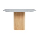 Tolv Tathra Dining Table - White Marble - Light Oak