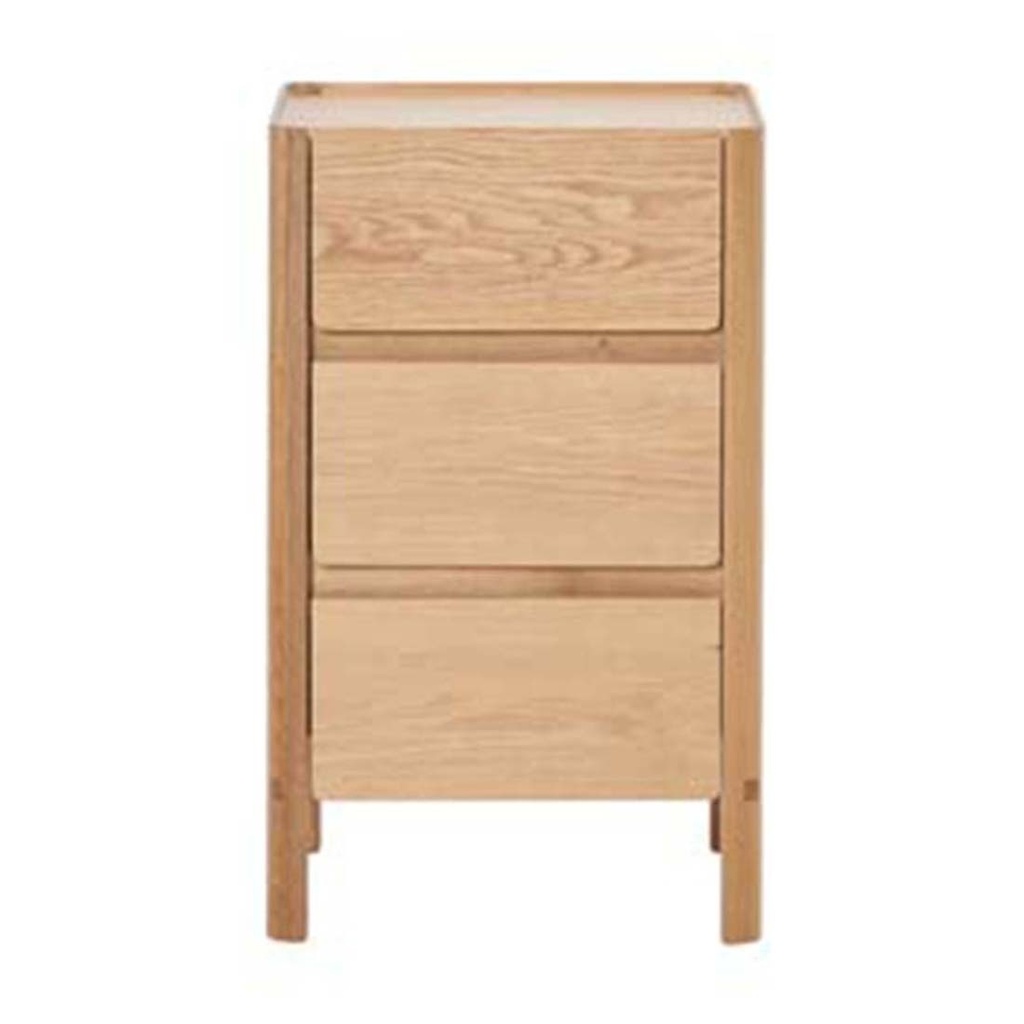 Tolv Tye 3 Drawer Bedside - Light Oak