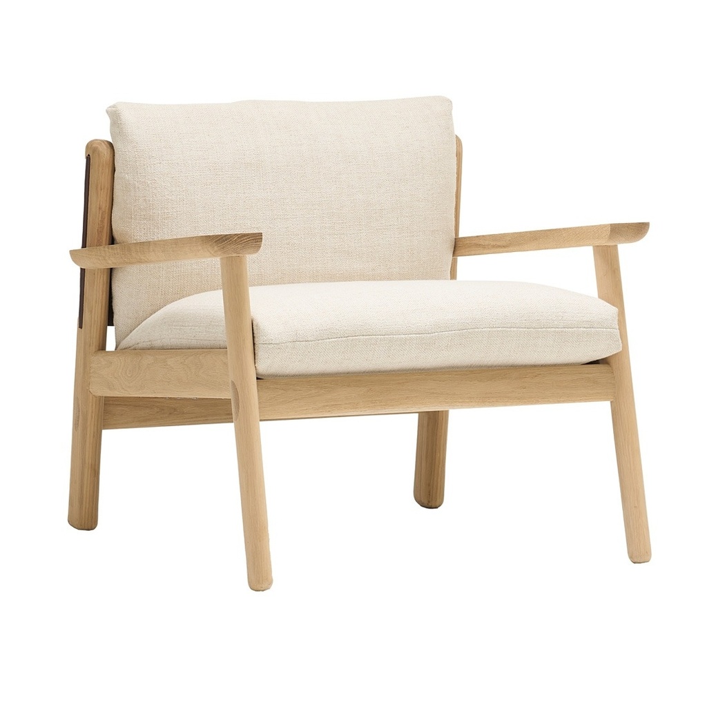 Tolv Wren Occasional Chair - Oatmeal - Blonde Oak