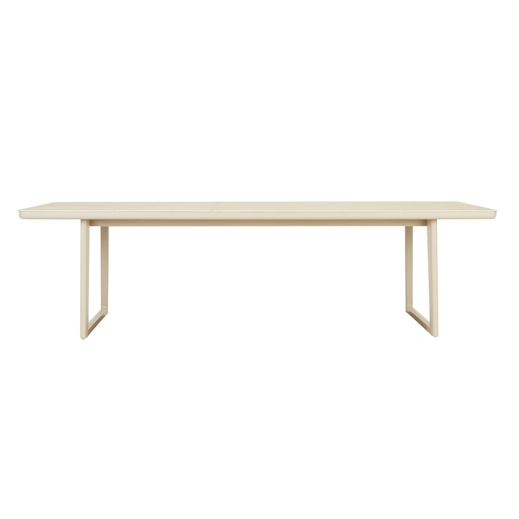 Valencia Frame Dining Table - Faux Travertine - Beige