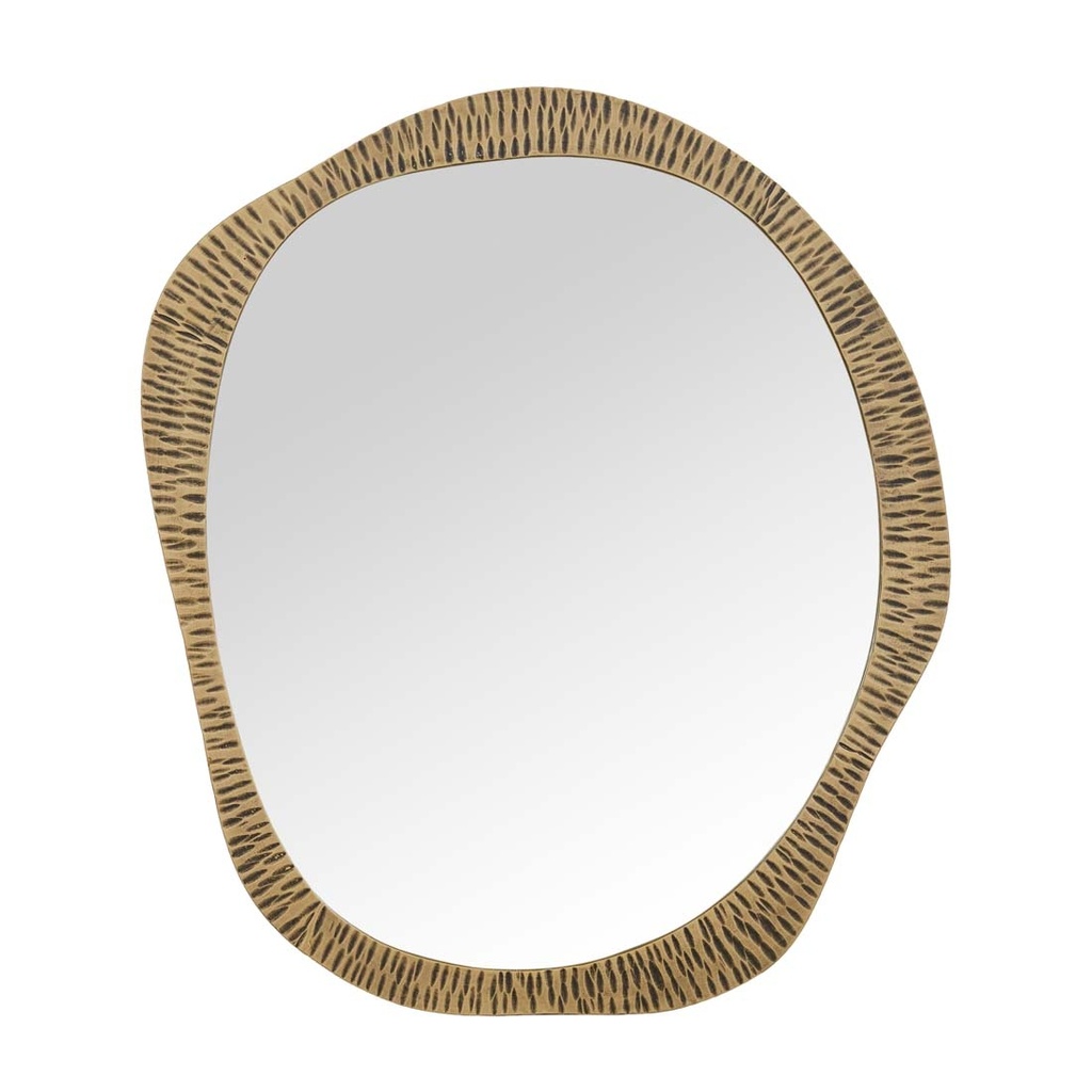 Verona Abstract Mirror - Antique Brass