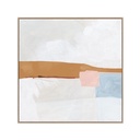 Abstract River Hand-Painted Wall Art - Sky Grey
