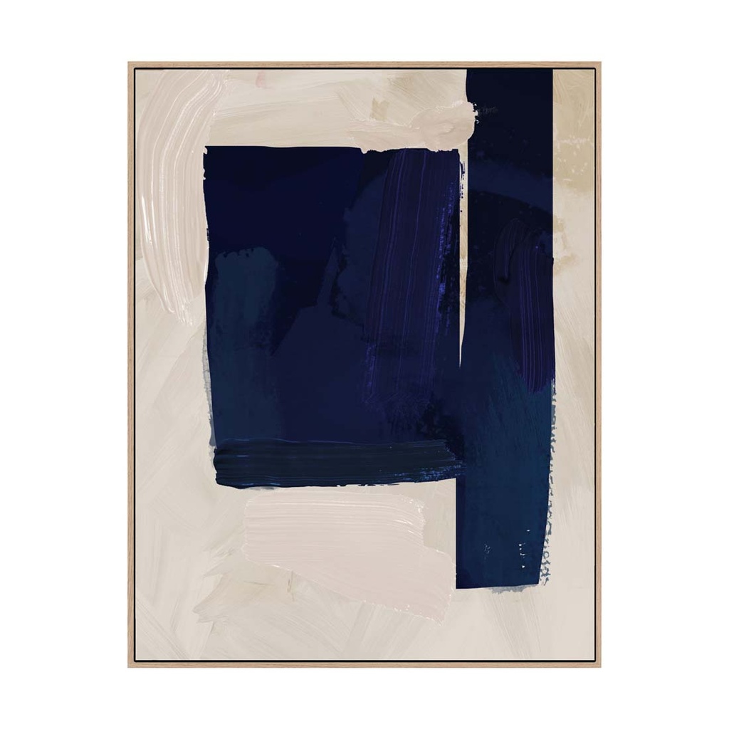 Lake Reflections Hand-Painted Wall Art - Indigo