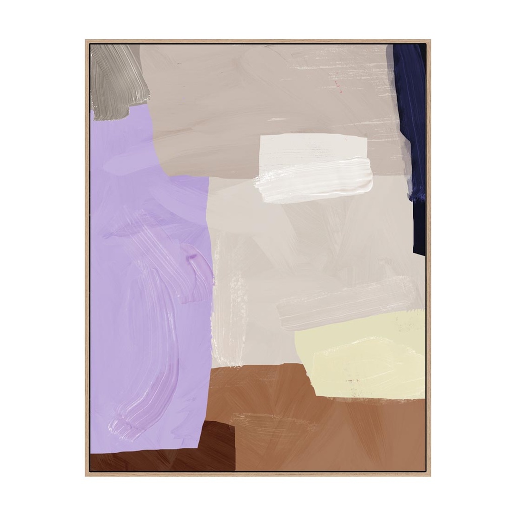 Lilac Meadow Hand-Painted Wall Art - Dusk