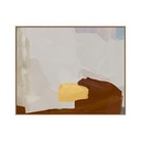 Rural Road Hand-Painted Wall Art - Rustic Khaki