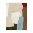 Rural Terrain  Hand-Painted Wall Art - Rustic Khaki