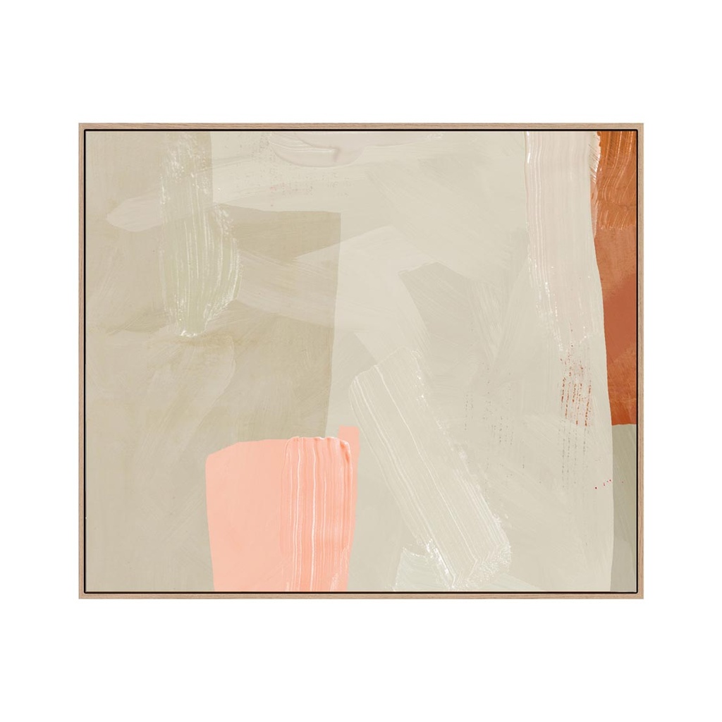 Urban Gold Hand-Painted Wall Art - Coral