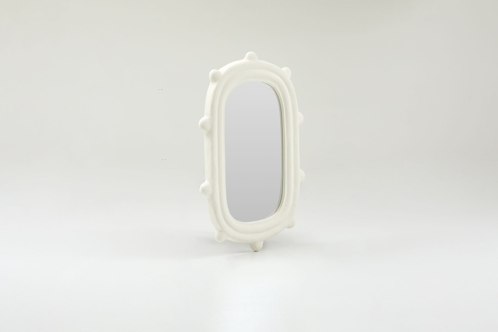 Hattie Oval Mirror White