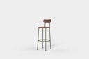 Kai Bar Stool High Timber Seat and Veneer Back