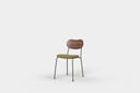 Kai Dining Chair Upholstered Seat and Veneer Back