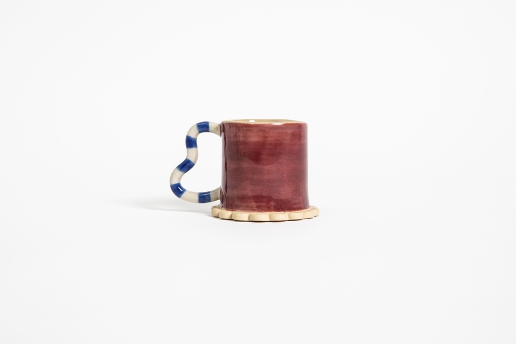 [OCD-MU-MAR] Maroon Scallop Mug