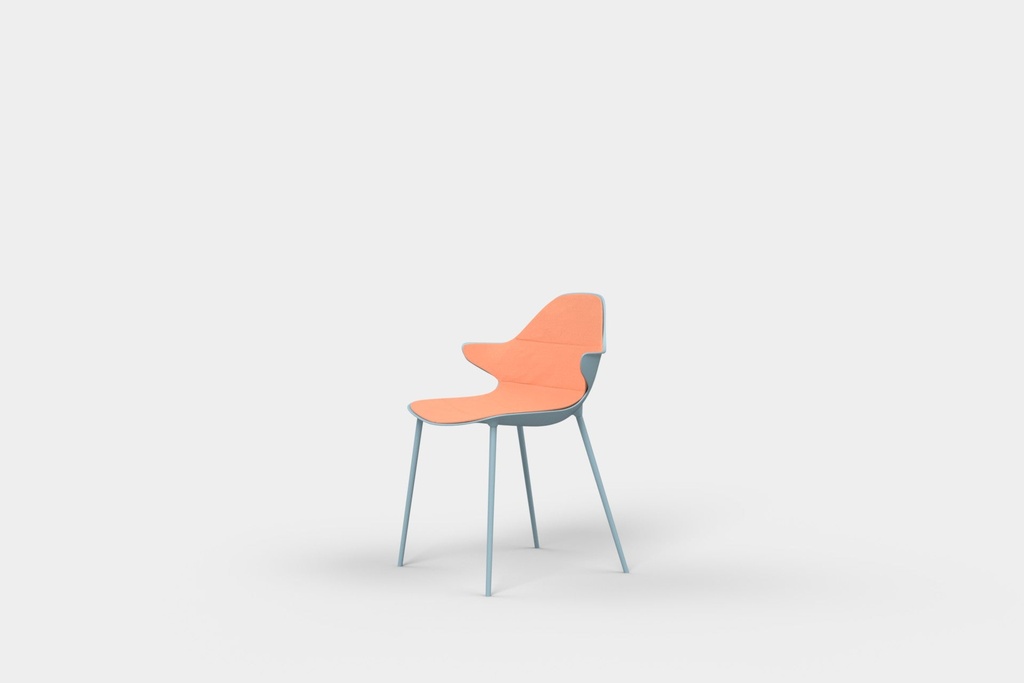 Raf Chair With Arms - Internal Shell Relaxed - 4 Leg